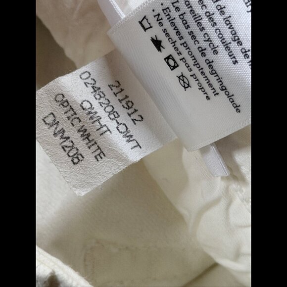 New Paige Jeans 32 Womens White Skyline Skinny Optic Mid Rise Stretch - Picture 10 of 10